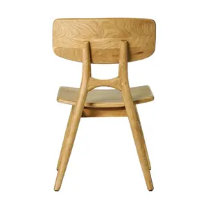 Chaise de salle à manger en teck massif de style scandinave, écologique, durable, avec un design naturel et élégant pour une utilisation moderne à la maison ou au restaurant - Product Image 6