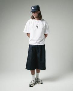 Pantalones Casuales de Pierna Ancha para Hombre, Tejido de Lana Peinada, Poliéster/Algodón, Transpirables, Resistentes al Viento, Ecológicos, Cintura Media, Plisados, con Patrón de Parches - Product Image 4