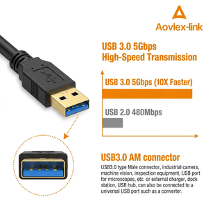 <span class=keywords><strong>Cable</strong></span> <span class=keywords><strong>USB</strong></span> <span class=keywords><strong>3.0</strong></span> de 3 Metros, Tipo A Macho a <span class=keywords><strong>Micro</strong></span> B Macho con Tornillos de Bloqueo, <span class=keywords><strong>Cable</strong></span> para Cámara Industrial - Product Image 2