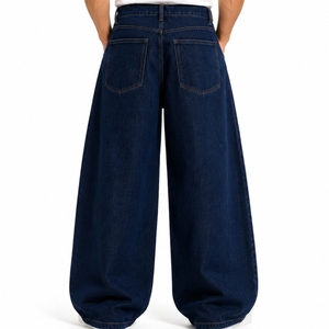 Pantalones Anchos Casuales para Hombre, Estilo Urbano, de Algodón de Peso Medio, Lavado Regular, Jeans Casuales de Primavera para Mujer - Product Image 2