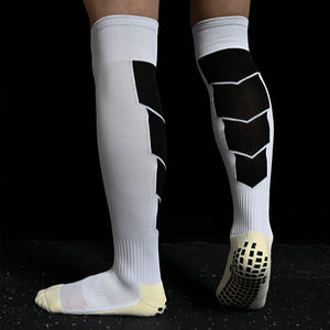 White Black Geometric No Show Soccer <b>Socks</b> with Anti-Slip Sole Eco-Friendly for Adults Summer Sports & Daily Life - Product Image 1