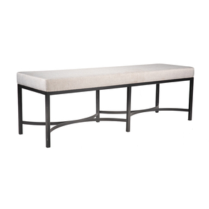 Modern Upholstered <b>Bench</b> Gold Metal Frame Contemporary Design Eco-Friendly for Living Room Bedroom Kitchen Comfortable Seating - Product Image 5
