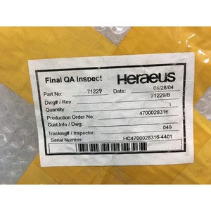 ถาดรองน้ำหยด Heraeus 71229, 153822 - อุปกรณ์และอะไหล่เซมิคอนดักเตอร์ระดับโลกที่เชื่อถือได้ - Product Image 5