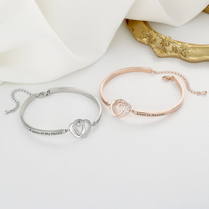 Aihitero Brazalete <span class=keywords><strong>de</strong></span> Oro Rosa con Flores y Mensaje 'Siempre <span class=keywords><strong>Mi</strong></span> Hermana, Siempre <span class=keywords><strong>Mi</strong></span> <span class=keywords><strong>Amiga</strong></span>', 18cm <span class=keywords><strong>de</strong></span> Largo, con Circonita Cúbica, para Mujer - Product Image 4