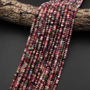 โคมไฟแตงโมทัวร์มาลีนขนาดเล็กหลากสีธรรมชาติลูกปัดพลอยสีชมพูสีเขียว - Product Image 4