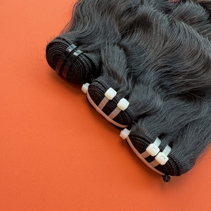 Paquete de trama de máquina ondulada natural de doble dibujado, extensiones de cabello vietnamita de onda suave de Vietnam para mujeres negras - Product Image 2