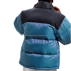 Premium Quality Men's Winter Puffer <b>Jacket</b> Oversized Hooded Quilted <b>Canvas</b> Zipper Stand Custom Logo Print High Street Men's - Product Image 3