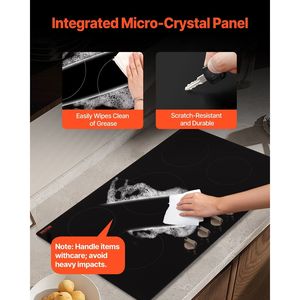 Piano Cottura a Induzione Elettrico da 9200W con 5 Manopole di Controllo e 12 Impostazioni di Temperatura - Product Image 5