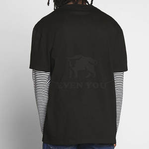 เสื้อยืดสองชั้นสำหรับผู้ชาย ผลิตในปากีสถาน สวมใส่สบาย เนื้อผ้าหนา ทันสมัย เสื้อยืดสองชั้น - Product Image 2