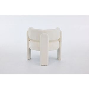 Poltrona Moderna Contemporanea in Tessuto Bouclé, Comoda Sedia Singola Imbottita per Soggiorno e Camera da Letto - Product Image 5