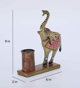 Reliable Quality India Eco-friendly Baby <b>Elephant</b> Pen Stand Modern Handmade Baby <b>Elephant</b> Pen Stand – Eco-Friendly Desk Organize - Product Image 1