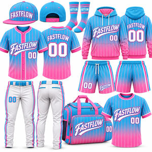 Uniforme de Béisbol Corto al Por Mayor, el Mejor Diseño, 100% Poliéster, Personalizado, OEM, para Entrenamiento de Equipos, Impresión por Sublimación, Elástico en Cuatro Direcciones - Product Image 2