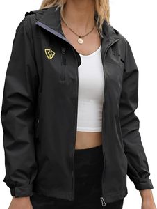 Waterproof Hooded Windbreaker <b>Jacket</b> With Zipper Closure And Stand Collar For Outdoor Activities Autumn Wear - Product Image 4