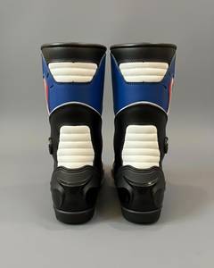 Bottes de moto pour homme en cuir véritable noir, fermeture éclair, résistantes à l'abrasion, mi-mollet, doublure en peluche, semelle extérieure en caoutchouc, toutes saisons - Product Image 3