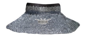 Gorget médiéval en maille de fer, collier de protection riveté, pour chevalier viking, casque de protection, costume de reconstitution, fait main - Product Image 2