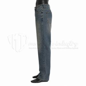 Jeans vintage délavés pour homme, coupe décontractée, jambe droite, pantalon en denim, streetwear décontracté - Product Image 5