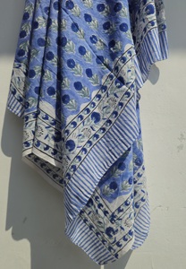 Paréo Sarong en Coton Bohème Imprimé à la Main, Cache-maillot de Bain Léger pour Femme, Idéal pour l'Été - Product Image 2