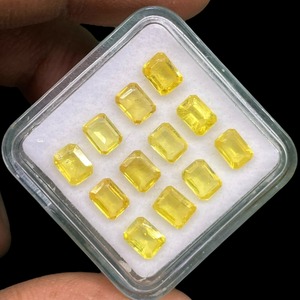 Saphir Jaune Naturel 5mm 4mm Coupe Octogonale Pierre de Saphir Éblouissante Lot de Pierres Précieuses en Vrac Prix de Gros pour la Fabrication de Bijoux - Product Image 3