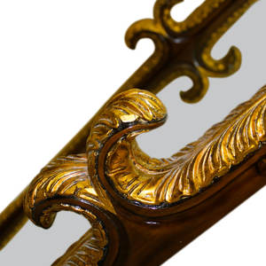 Espejo de Pared Ovalado de Madera de Teca Clásica de 5 mm de Grosor con Marco de Lujo Tallado a Mano - Product Image 4