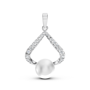 Pendentif en argent 925 en forme de goutte d'eau avec breloque en perle de cristal, tendance pour femmes, bijoux classiques à porter au quotidien - Product Image 1