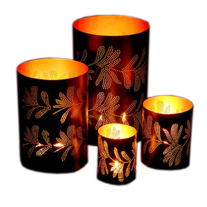 Set of 4 Metal Iron Round Shaped Votive <b>Candle</b> Holder Home Hotel & Festival Decoration High End Selling Metal <b>Candle</b> Holder - Product Image 2