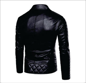 Custom Made Turn Down Collar Winter Wear <b>Men</b> Zipper Leather Jacket Fashionable Breathable Quick Dry Winter Jacket For Adults - Product Image 6