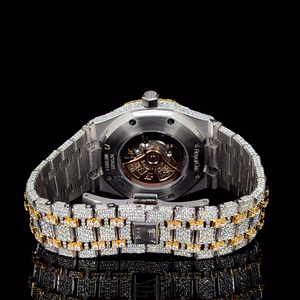 Montre mécanique à quartz en acier inoxydable, mode sport, affaires, hip-hop, nouvelle montre personnalisée plaquée or rose 14 carats pour hommes - Product Image 2