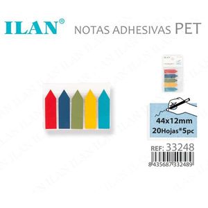 Il Pet Sticky Notes 44x12mm 20 fogli 5 colori toni scuri - Product Image 2