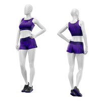 Conjunto Deportivo de 2 Piezas para Mujer, Marca Privada, Sujetador Deportivo sin Tirantes, Leggings de Cintura Alta, Ropa Deportiva Elástica para Yoga y Gimnasio, Alta Calidad, OEM