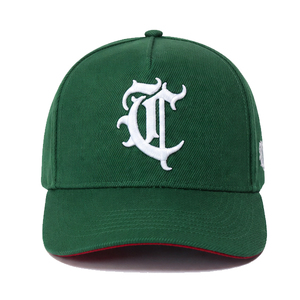 Casquette de baseball en coton 100% à carreaux verts, visière incurvée, broderie de haute qualité, personnalisation possible, casquette de sport à 6 panneaux pour l'été - Product Image 3