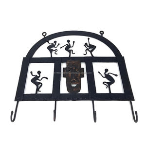 Colgante de pared de baile Tribal antiguo único, hierro negro puro, hecho a mano para decoración de hogar y oficina, tradicional para sala de estar y dormitorio - Product Image 5