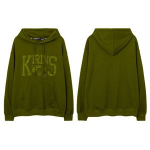 Sudaderas con capucha transpirables de gran tamaño con hombros caídos artesanales de perforación en caliente, sudaderas térmicas bordadas personalizadas para hombres - Product Image 5