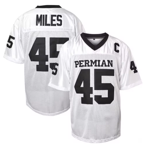 Camiseta de Fútbol Americano Permian, Bordada, 100% Poliéster, Sin Mangas, Tejido de Malla, Unisex, Corte Holgado, Alta Calidad, Para Todas las Temporadas - Product Image 3