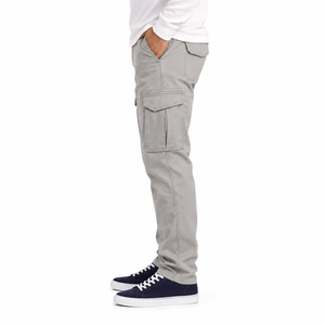 Pantalon cargo gris en coton pour homme WESTMARK APPAREL INDUSTRY, coupe droite, plusieurs poches, respirant, séchage rapide - Product Image 4