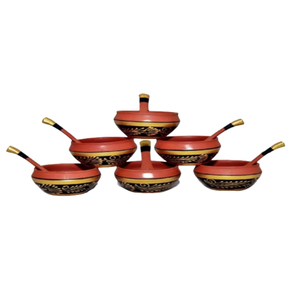 Ensemble de bols à soupe en argile naturelle, faits à la main, écologiques, biodégradables, résistants à la chaleur, légers, style campagnard, en stock - Product Image 1