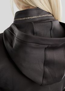 Chaqueta de equitación para mujer, corte ajustado, con cremallera, capucha, elástica, transpirable, para deportes al aire libre - Product Image 6