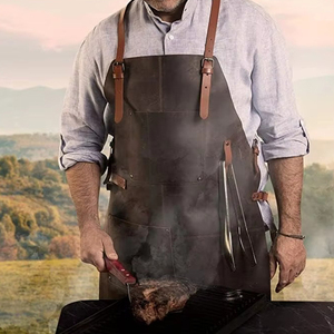Personalized High Quality Leather Apron for Unisex Blacksmith Woodworking Pockets Strap Breathable Comfortable Leather Aprons - Product Image 2