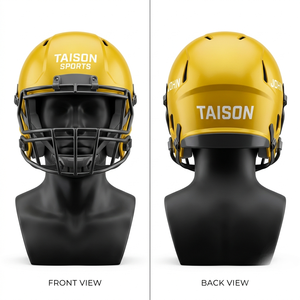 Premium <b>ABS</b> Polycarbonate American Football Mask 320 GSM Matte Black Red Custom Sublimation Logo - Product Image 3