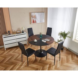 Table à manger ronde tulipe de 47.2 pouces pour bureau ou café 120X120X74CM - Product Image 6