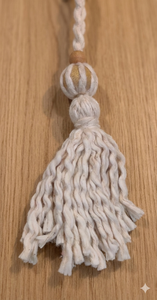 Décoration bohème en coton avec pompon et perles en bois, ornement suspendu pour salon, usage intérieur - Product Image 6