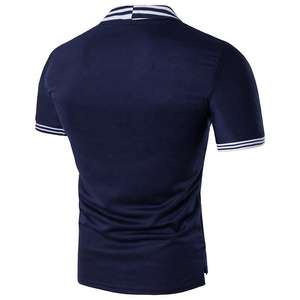 เสื้อโปโลชายลายทางแบบกำหนดเอง เสื้อโปโลชายไซส์ใหญ่ เสื้อกอล์ฟแขนสั้นชาย เสื้อโปโลลำลองชาย เสื้อโปโลเปล่าแบบยูนิเซ็กซ์ เสื้อยืดชายผ้าฝ้าย 100% - Product Image 4