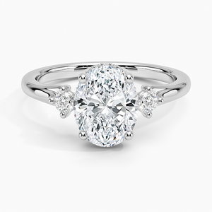 BOJ <b>Ring</b> 078 Oval Cut 925 <b>Silver</b> Halo Prong Stone <b>Solitaire</b> Diamond <b>Ring</b> 2ct D Color VVS1 Moissanite GRA Certified Low Price - Product Image 1
