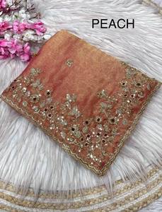 Indian Ethnic Fancy Designer Partywear Saree with Sequins Work for All Special Occasion and Function for Women Trendy Outfit - Product Image 4