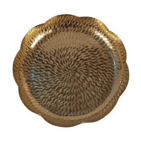 Bandeja de Servicio Rectangular de Metal con Acabado en Latón Antiguo y Asas, Plato Decorativo Dorado para Mesa de Centro y Otomana - Product Image 4