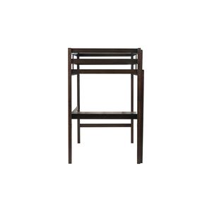 Cama Alta Doble Tipo Espresso para Niños, Madera de Caucho Resistente con Escritorio Integrado, Escalera y Barandilla de Seguridad - Product Image 5