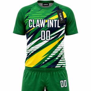ชุดฟุตบอล CLAW INTL แบบ unisex แขนยาว สีเขียวเหลือง พิมพ์ลายแบบ Sublimation ระบายเหงื่อได้ดี ปรับแต่งได้ ผลิตจากโพลีเอสเตอร์ 100% ป้องกันรังสียูวี - Product Image 2
