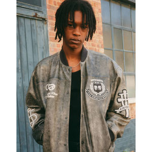 Fournisseur de vestes universitaires en laine d'hiver OEM, vestes de baseball de haute qualité avec fermeture éclair sur le devant pour marque privée en gros - Product Image 1