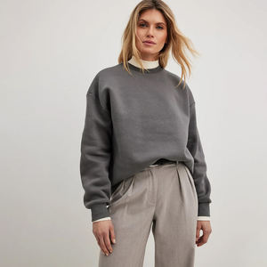 Sudadera Extra Grande de Primera Calidad para Mujer, 100% Algodón, Estilo Urbano, Lisa, Sudadera Blanca para Mujer, Sudadera Personalizada al por Mayor - Product Image 1