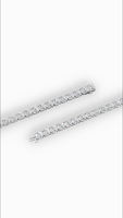 Pulsera de tenis con 10 diamantes cultivados en laboratorio, plata de ley 925 chapada en oro, 3.9mm alargados, cuatro puntas, VVS1-VVS2, certificado IGI