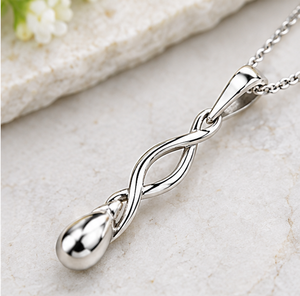 Collier avec pendentif infini en argent sterling 925, pendentif torsadé élégant, collier en argent minimaliste, bijoux de créateur modernes, cadeau - Product Image 3